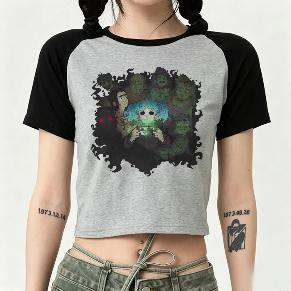 Sally Face cropped top shoujo japanese alternative  y2k clearance sales kawaii shirt harajuku cute korean fashion