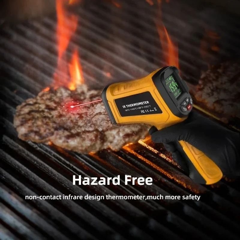 H3 Non-Contact Thermometer, -50℃ to 1400℃ 50:1 High Temp IR Temperature Meter