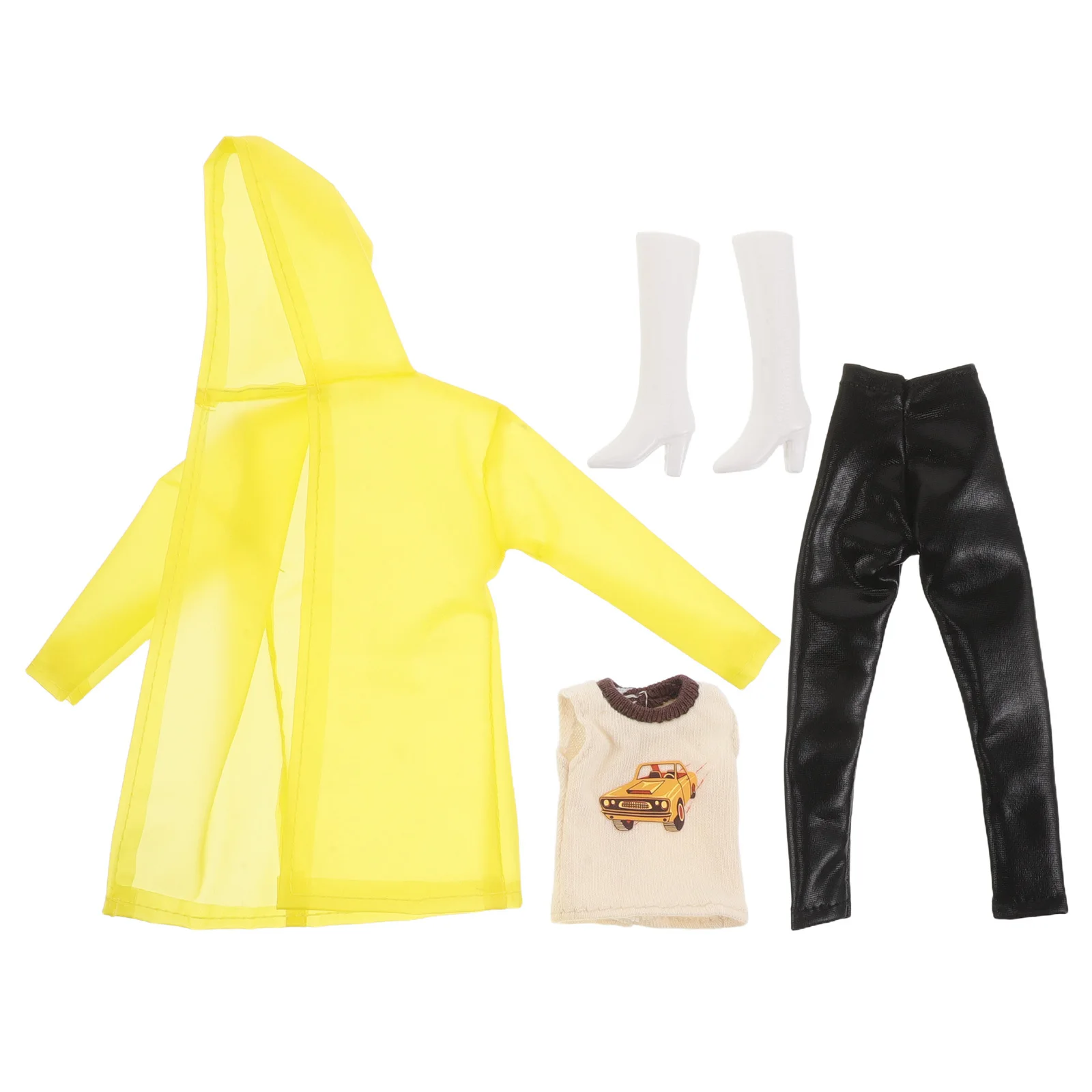 

1 комплект, желтая куртка от дождя, плащ, сменный жилет, брюки, ботинки для девочек 11 дюймов, принадлежности для ролевых игр