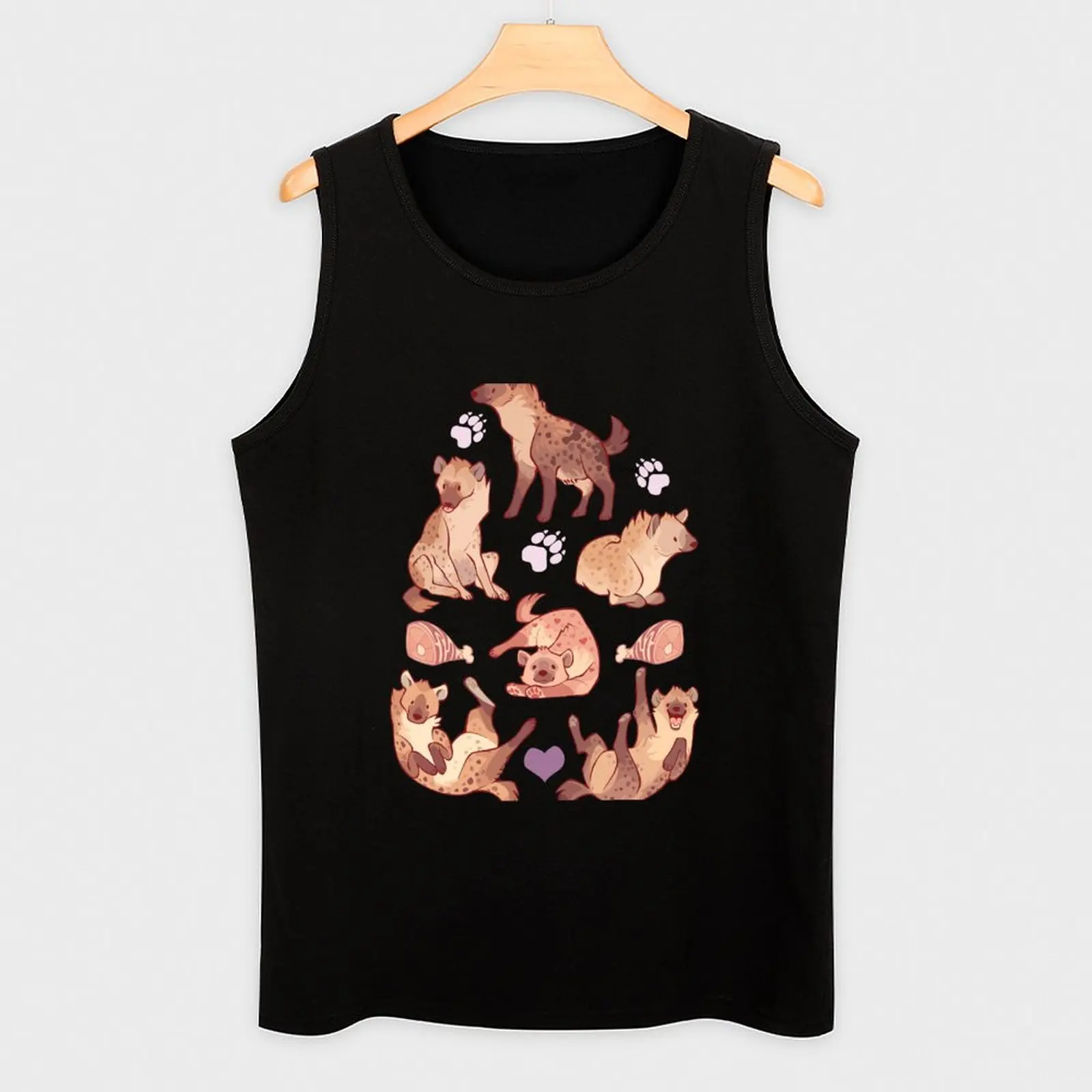 Spotted hyena no text Tank Top fashion 2024 man Men's sports t-shirt men gym t shirt gym