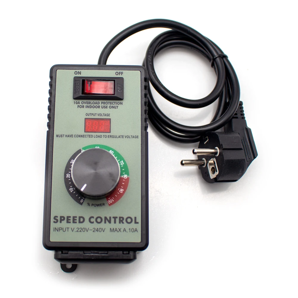 110V 220V Speed Controller Stepless Speed Control Switch Max 10A 4000W Overload Protection US EU Optional