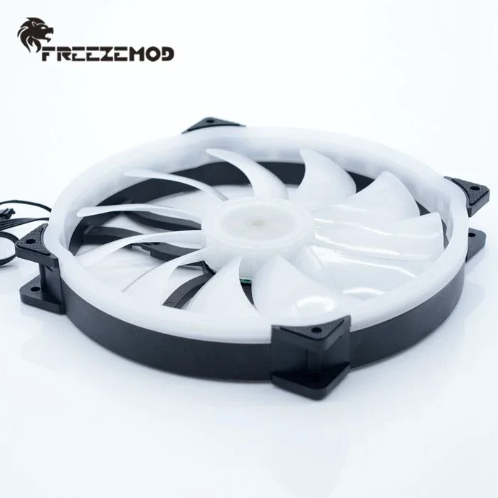 Imagem -03 - Zemod 20cm pc Case Ventilador 20x20 5v3pin Argb Computador Cpu Ventilador de Refrigeração ar Água Aura Sincronização Grande Ventilador