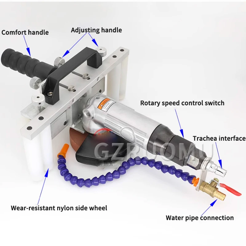 YD103-5 Highly Efficient Pneumatic Edger Handheld Edge Conner Rounding Machine Glass Ceramics Stone Chamfering Quick Edging Tool