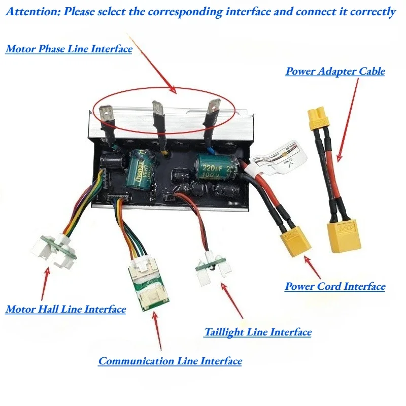 

Комплект умного контроллера для электросамоката Xiaomi Elite - 1200 Вт, 24-63 В, 8-25 А, с приборной панелью и модулем управления поворотниками, управление через приложение