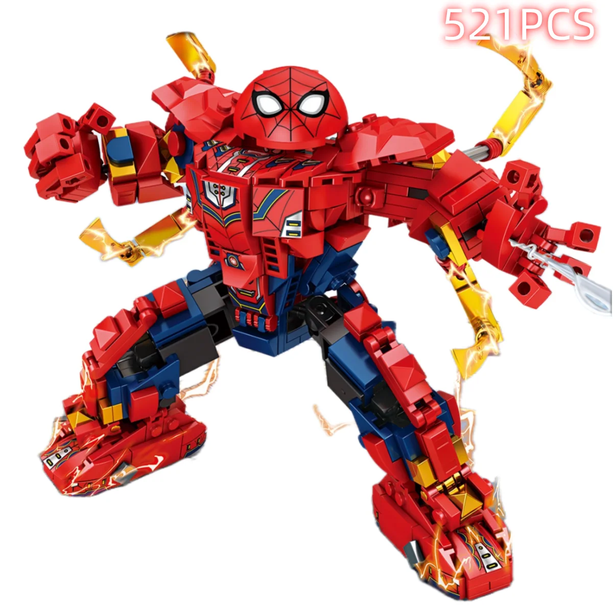 Bloques de construcción de Disney, Mini figuras en miniatura compatibles con Spiderman, Iron Man, Venom, capitán Hawk, Deadpool, armadura técnica,