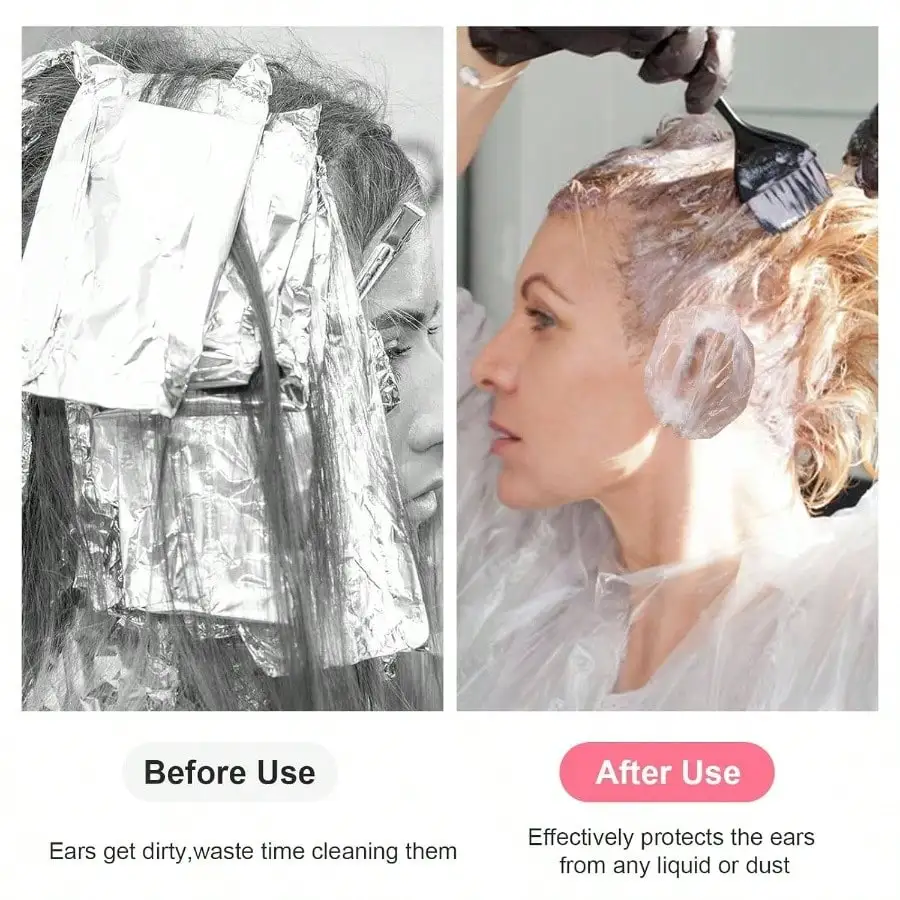 400 قطعة من أغطية الأذن للاستعمال مرة واحدة: مقاومة للماء، للاستحمام والصباغة والسباحة والسبا والاستخدام في الفنادق