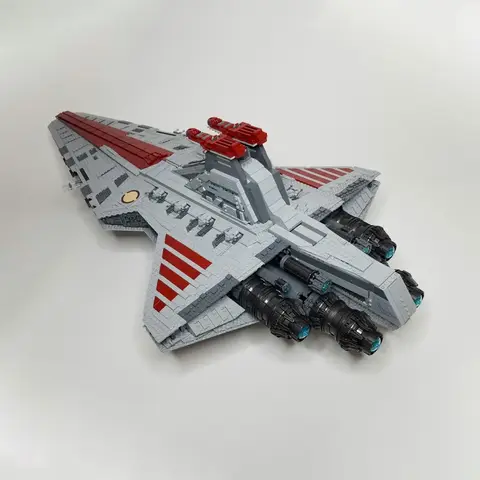 Största Venator-klassens Republic Attacks MOC 75367 Cruiser Byggset Block Klossar Leksaker för Vuxna Pojkar Julklappar Kompatibel 6 best sales Lego Venator - №4
