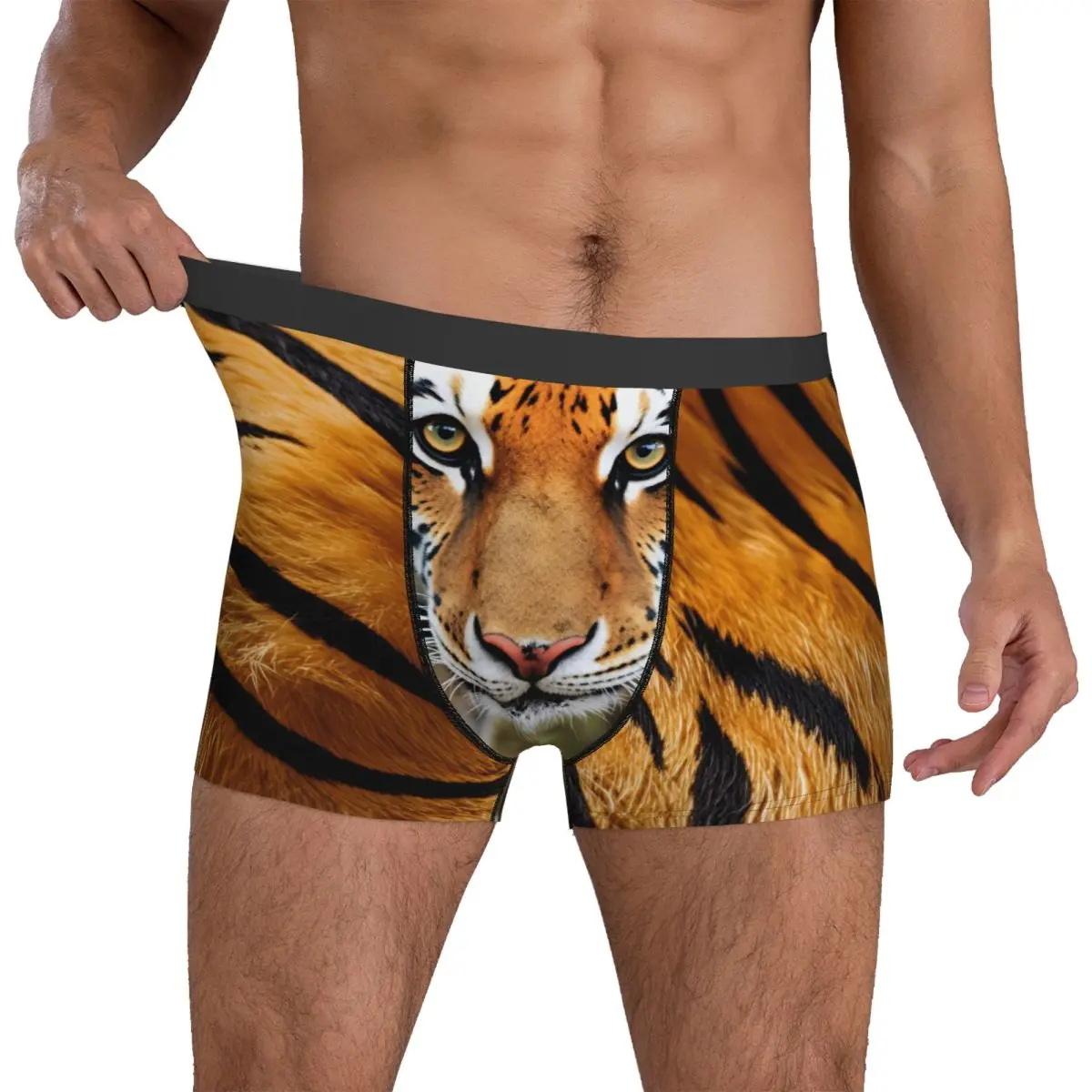 

Боксеры с тигровым лицом, нижнее белье, качественный дизайн, шорты, удобные мужские трусы, большие размеры