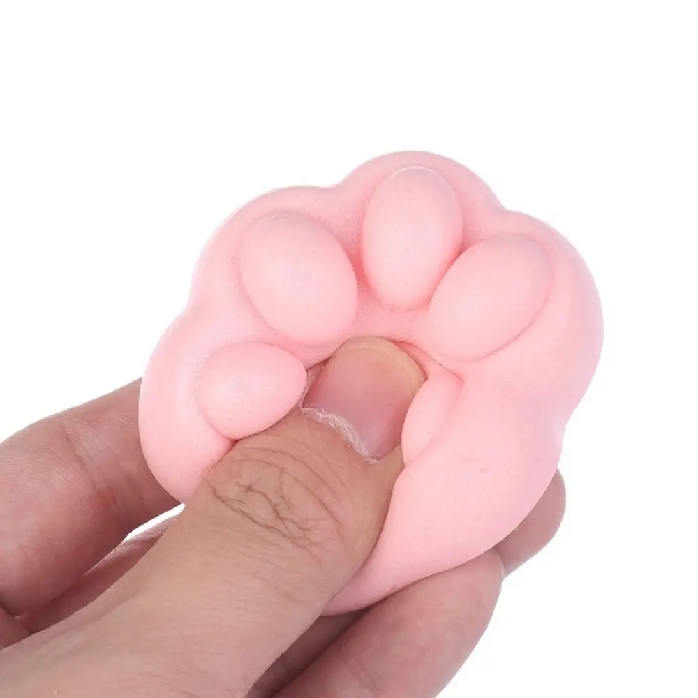 Jouet patte de chat rose mignon Fidget, petit jouet de décompression, rebond lent, support de pied de chat, jouets de libération, cadeaux pour enfants