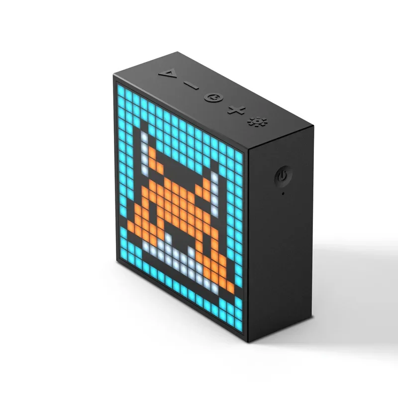 Mini Pixel Art Creation Speaker Programmable LED Display Portable Speaker with Clock Alarm Subwoofer