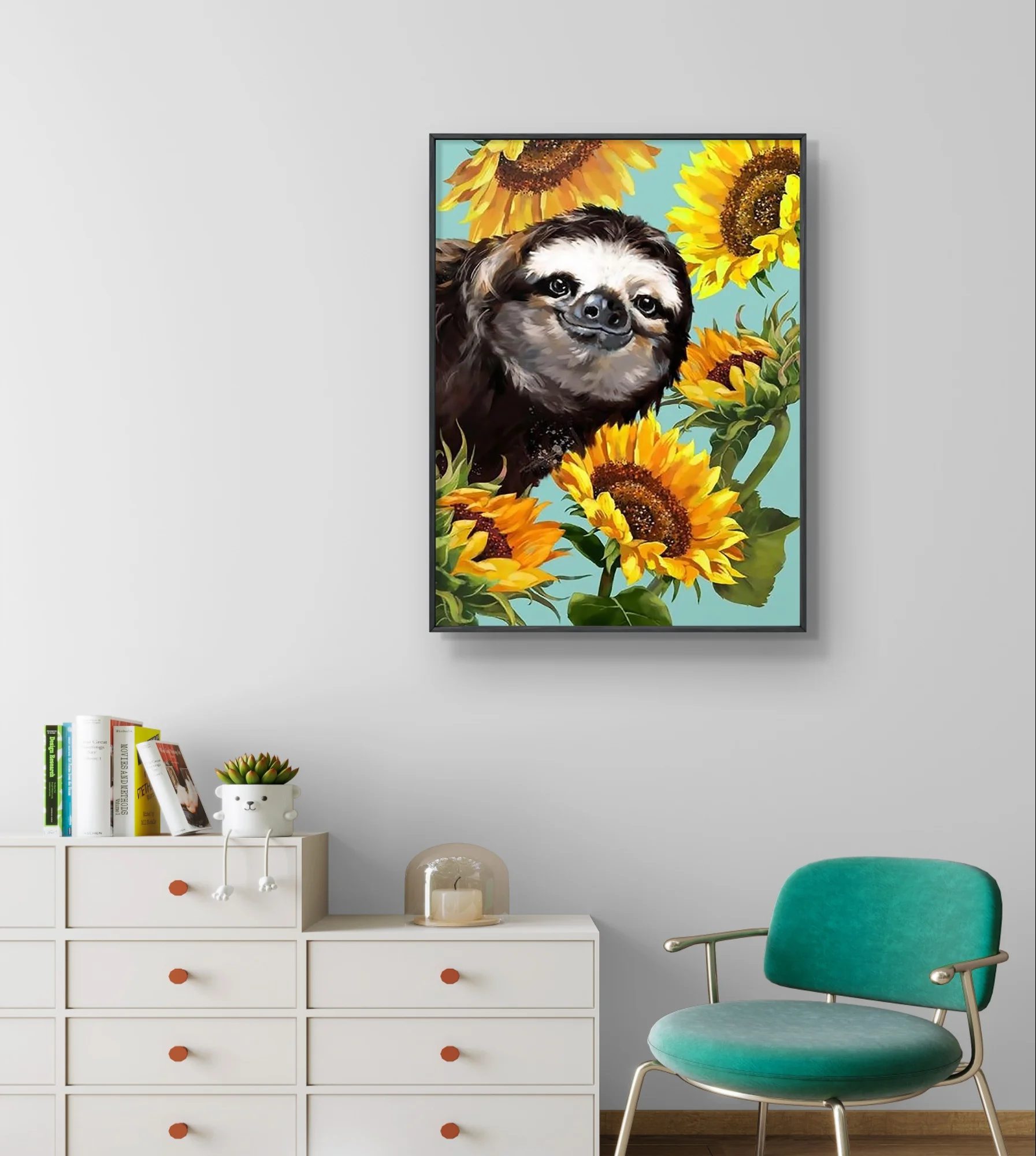 Sloth 5D Diamond Painting Color Animals Diy Full Round/Square Diamond Embroidery Cross Stitch Handmade Gift Home Wall Art Decor