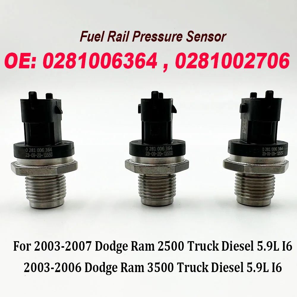 

3PCS High Quality 0281006364 Fuel Rail Pressure Sensor For Chevrolet Captiva Epica Lacetti 3974092 0281002706 504152959