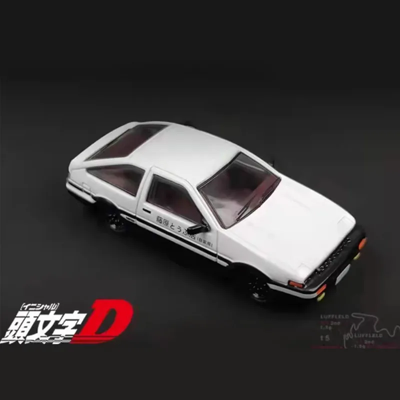 1:64 Scale AE86 Close Lights Simplified Version TM640403a Simulation Alloy Toy Car Model Static Decoration Collectible Gift