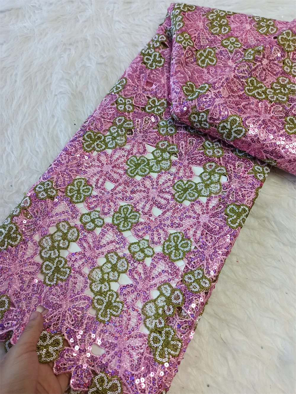 

2025 Nigerian Wedding Lace Fabric for Tailor Party, Jacquard Brocade, African Lace, High Quality, New, JH0090, 5 YardS