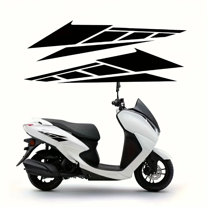 Reflective Motorcycle Trunk Decals 1Pair PVC Vinyl Stickers for Scooter Top Box Rear Case Body Decoration Accessories