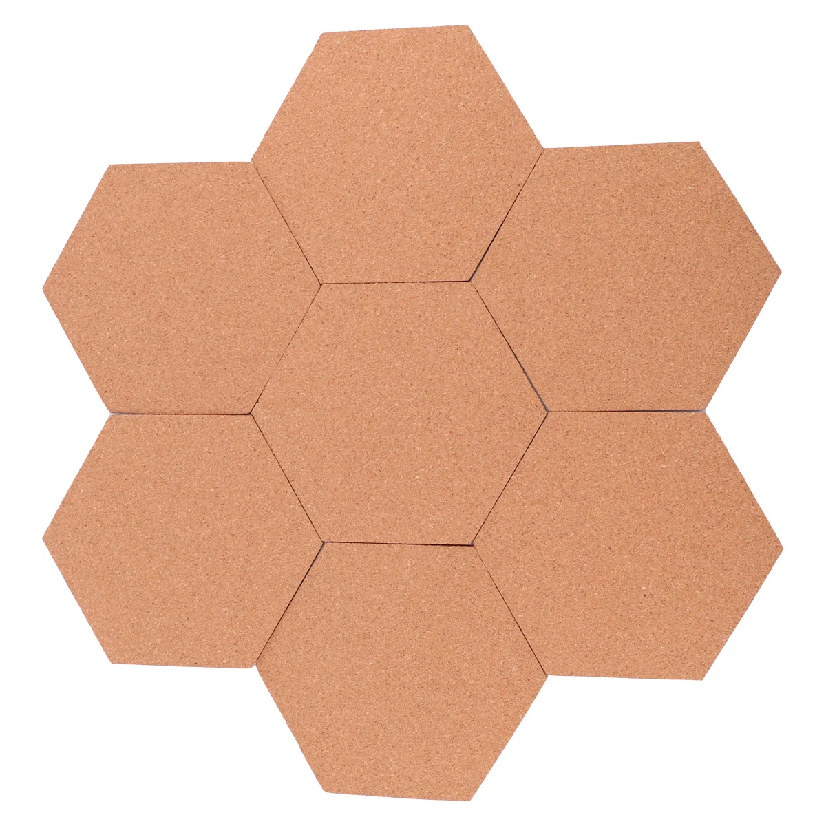 

8pcs Hexagon Cork Board Message Boards Bamboo Pins Photo Wall Notice Board Memo Bulletin Restaurants Pubs Home Office