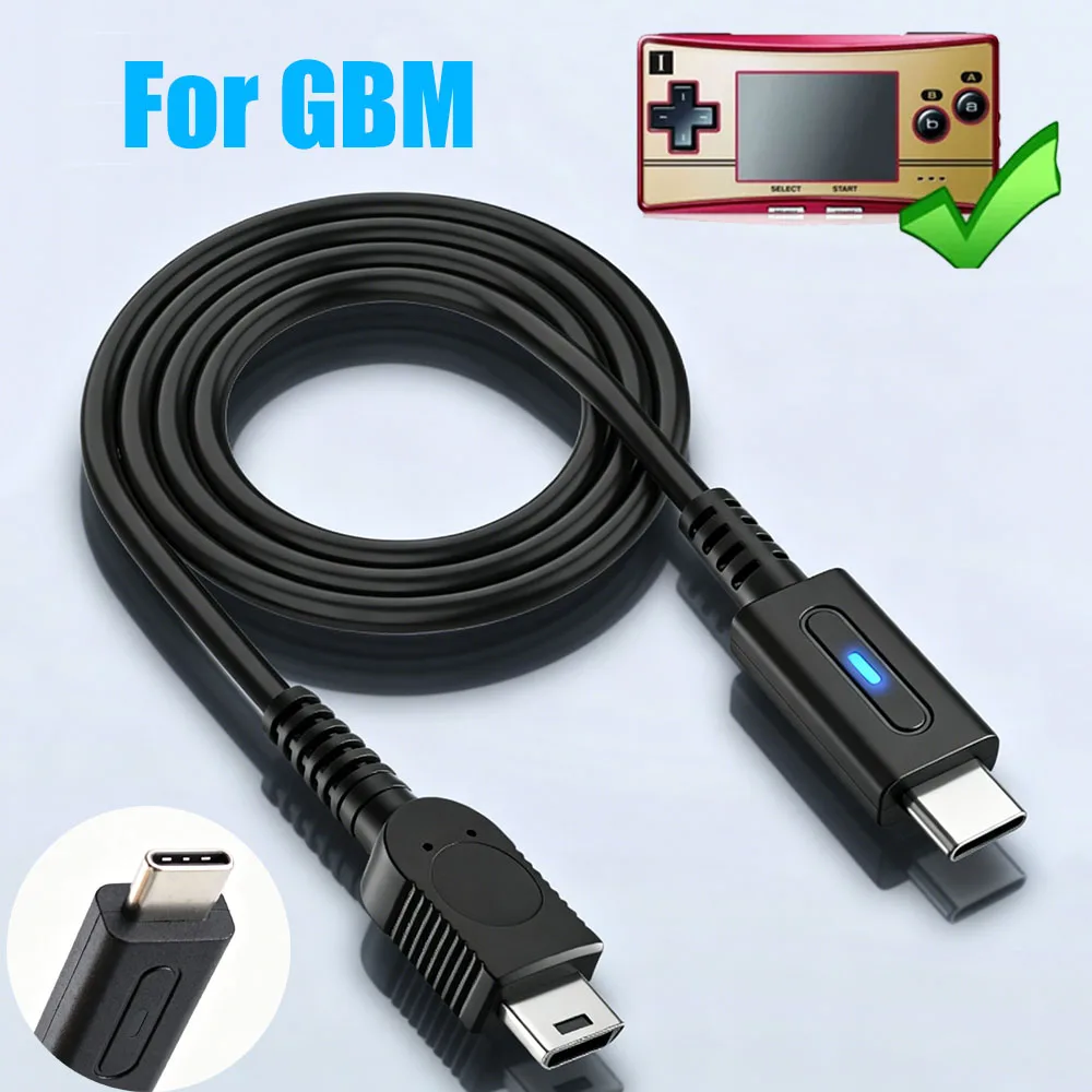 Type-c Charging Cable For GBM Console Gaming Controller Power Supply Wire Type C Game Console Cord For Game Boy Convert Cable