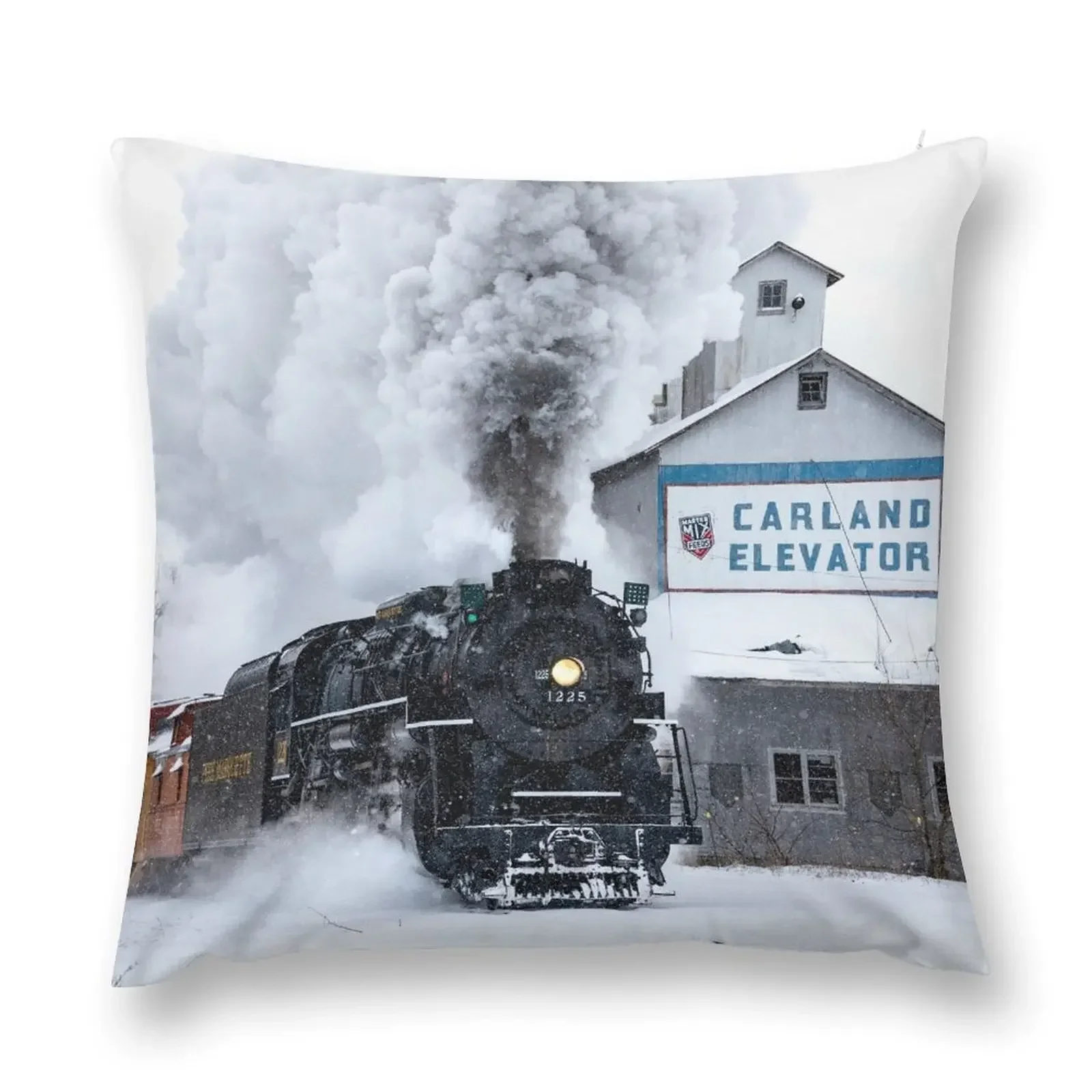 

Polar Express Train in Winter Throw Pillow Rectangular Cushion Cover Pillowcase pillow