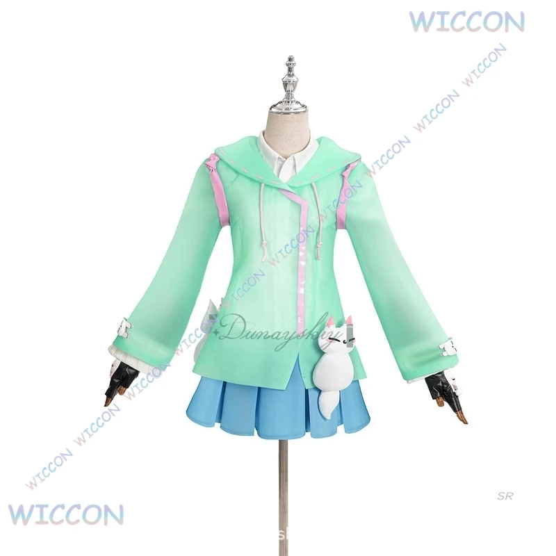 Amanda/Kiriko Dancing Lightly In The Rain Cosplay Costume Game OW2 Raincoat Shoes Skirt Wig Accessories Full Set Halloween Carni view 5