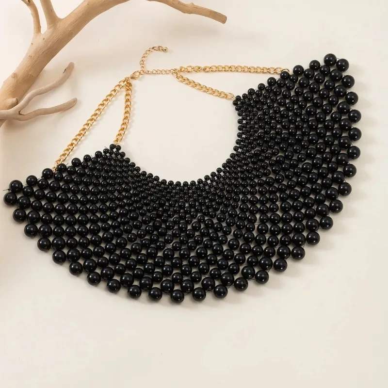 

Новое преувеличенное экзотическое пластиковое ожерелье из бисера, шаль для свадебной фотографии, большое ожерелье, аксессуары