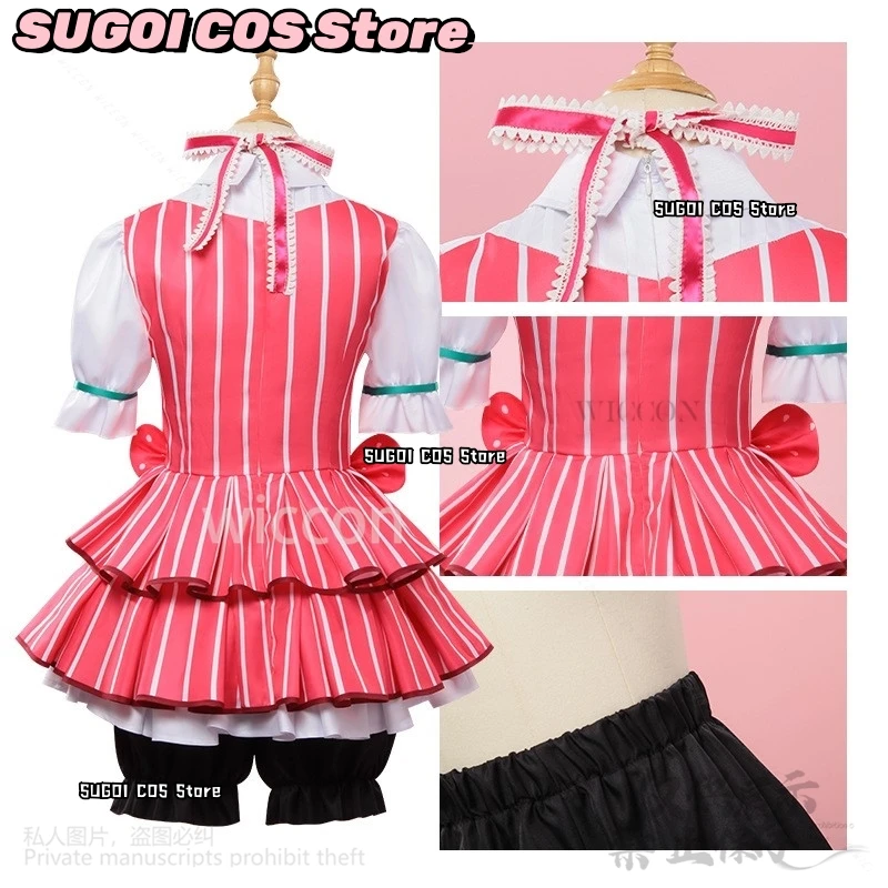 Nina Iseri Cosplay Anime Girls Band Cry Costume Rosa Lolita Gonna Abito da principessa Parrucca Donna Sexy Kawaii Carnevale Abito personalizzato
