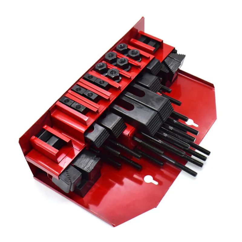 58pcs Milling Machine Clamping Set Mill Clamp Kit Vice M12 Universal Fixture Screw Set Pressure Plate Processing Parts