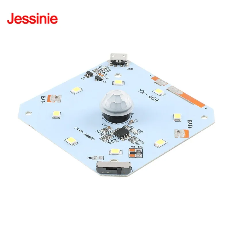 10pcs/1pc PIR Motion Sensor Human Body IR Infrared Induction Night Light LED Board Charge Recharge Night Lamp Control 2-3M