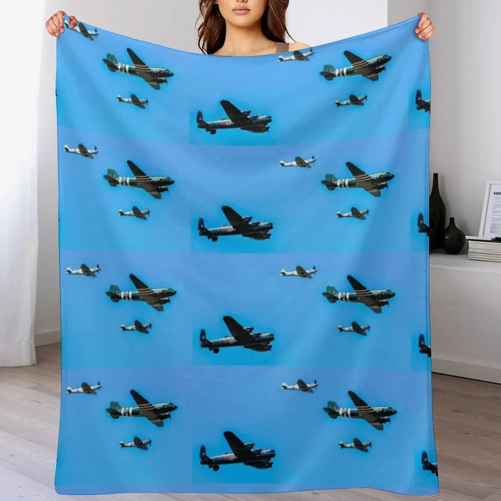 WW2 Planes Throw Blanket Stylish Couch Blanket for Home Living Room