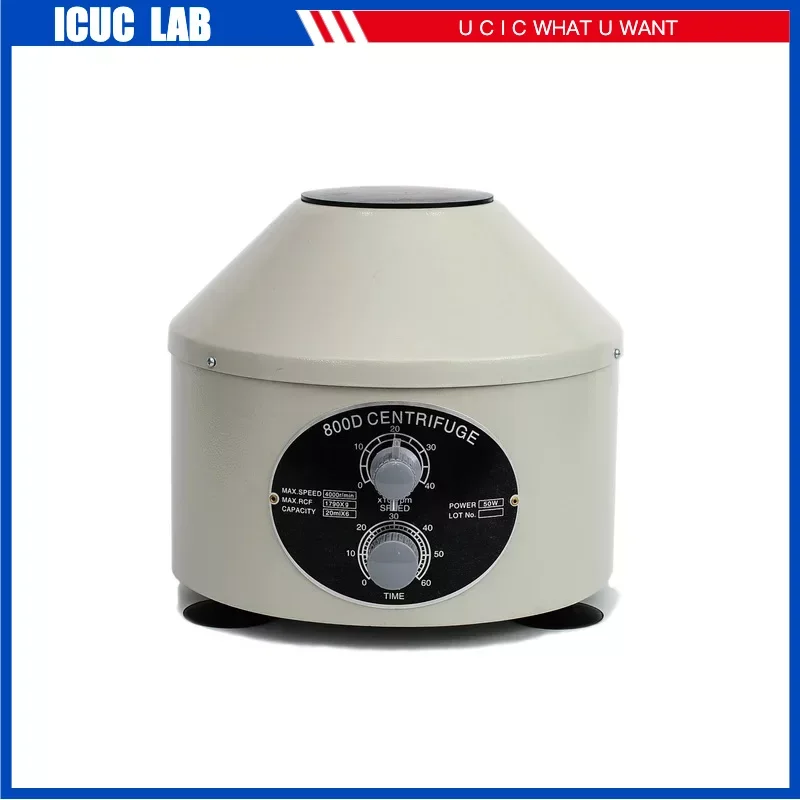 

Portable Medical Electric Mini Low Speed PRP Centrifuge Machine for Lab 800D Centrifuga DC Motor 4000rpm with 6x20ml Rotor