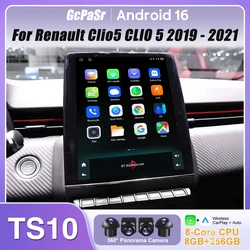 For Renault Clio5 CLIO 5 2019 - 2021 Car Radio Carplay Navigation GPS Stereo Android Auto Screen Bluetooth Multimedia Player 5G