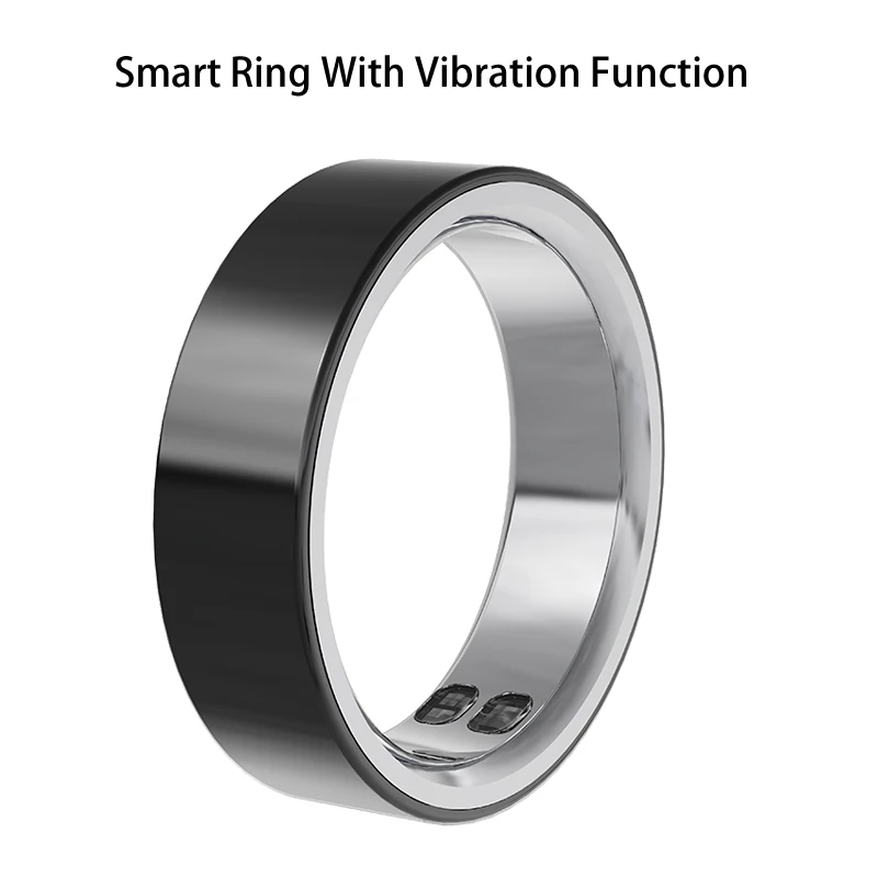 

Vibrating Stainless Steel Smart Ring,Calls Message Reminder,17mAh Long Battery,Health Monitoring Sports Data Record,Slient Alarm