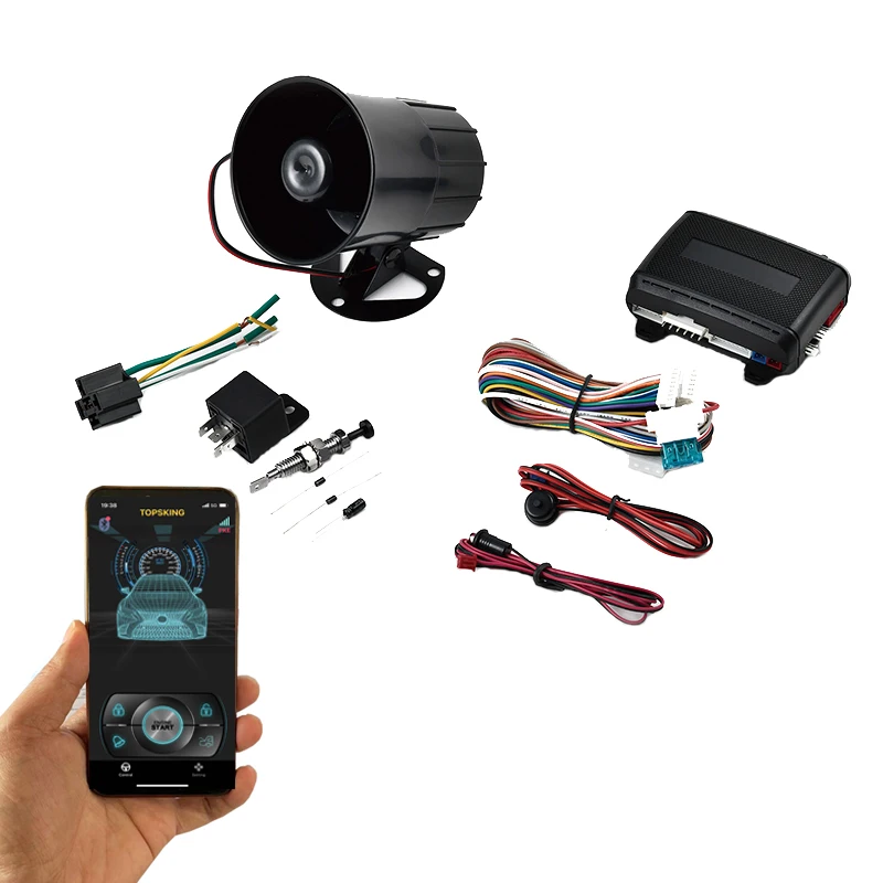 TOPSKING PKE App Control Keyless Entry & Remote Control Compatible  Original Remote Control with Alarm Car Security System