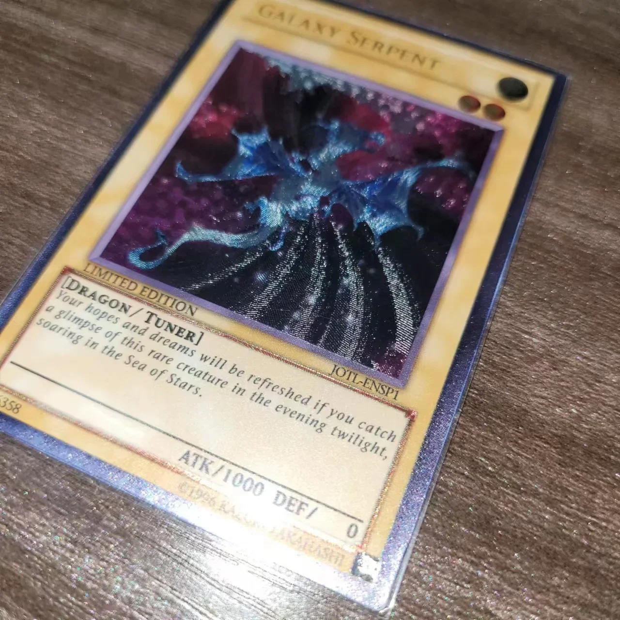 Yu Gi Oh ostateczna rzadka JOTL-ENSP1/Galaxy wąż dziecięca karta do kolekcji prezentów (nie oryginalna)