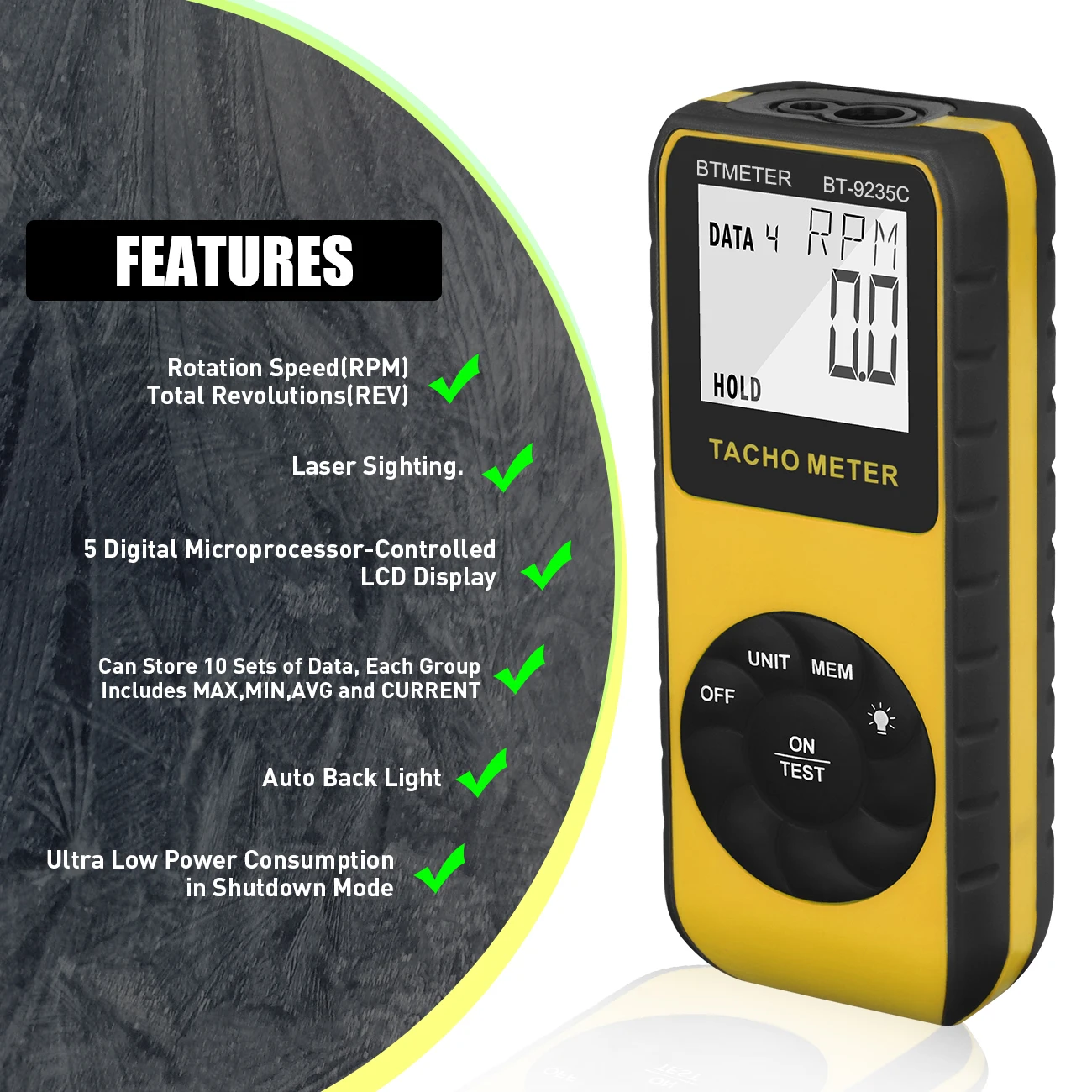 Digital Non-Contact Laser Tach - đánh giá và giá Industrial Laser Tachometer