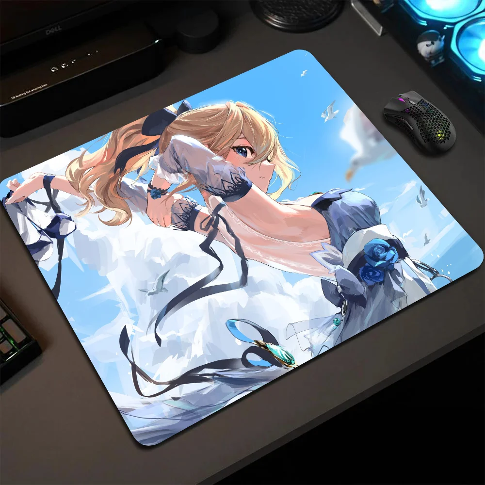 

Jean Gunnhildr Genshin Mousepad Small LockEdge Mouse Pad For Gamers Computer Desk Pad Anti-slip Rubber