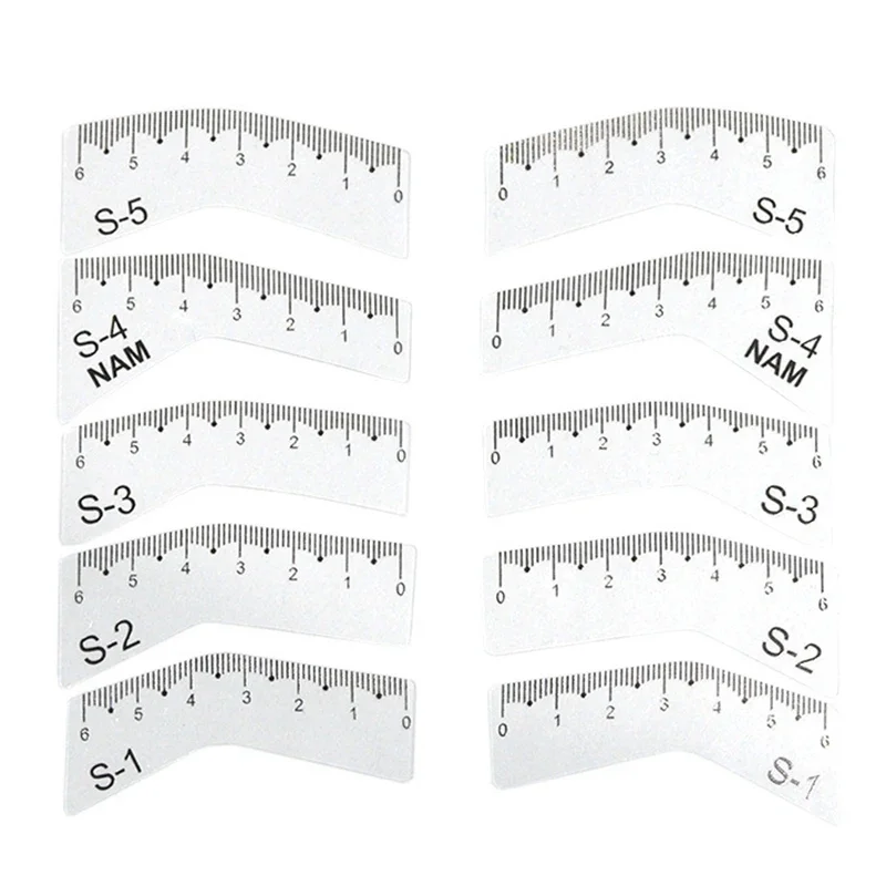 5 Pairs Women Reusable DIY Eye Brow Drawing Guide Styling Shaping Grooming Template Card Eyebrow Stencil Set Easy Make Up Tools