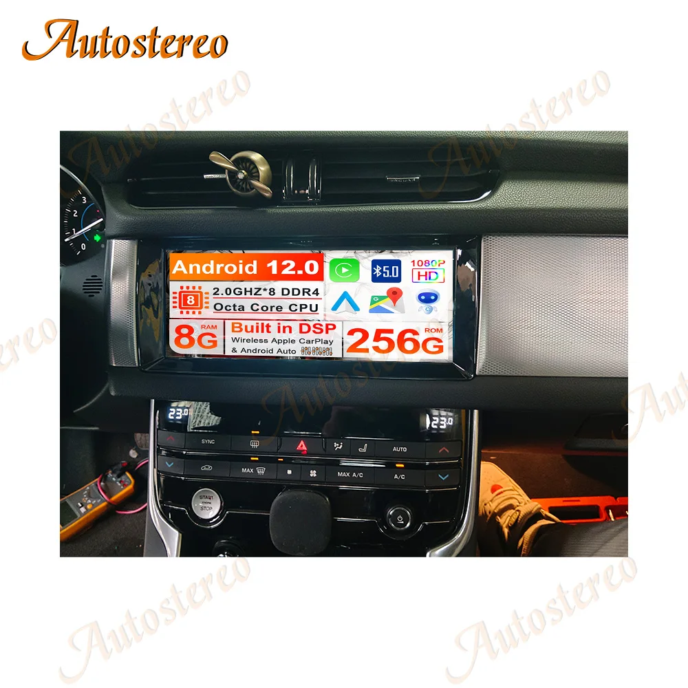 

8+256G Android 12 For Jaguar XF XFL 2016-2019 Carplay Car GPS Navigation Auto Headunit Multimedia Player Radio Stereo Electronic