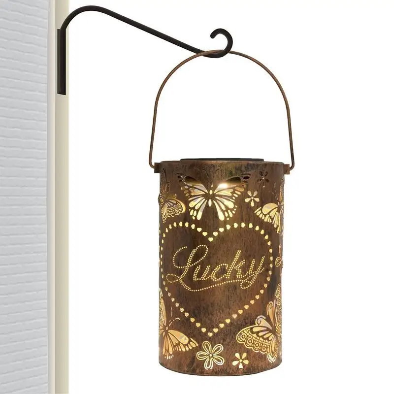 

Solar Lanterns Solar Garden Lantern Waterproof Lamp Butterfly Projection Light For Deck Patio Yard Camping Garden