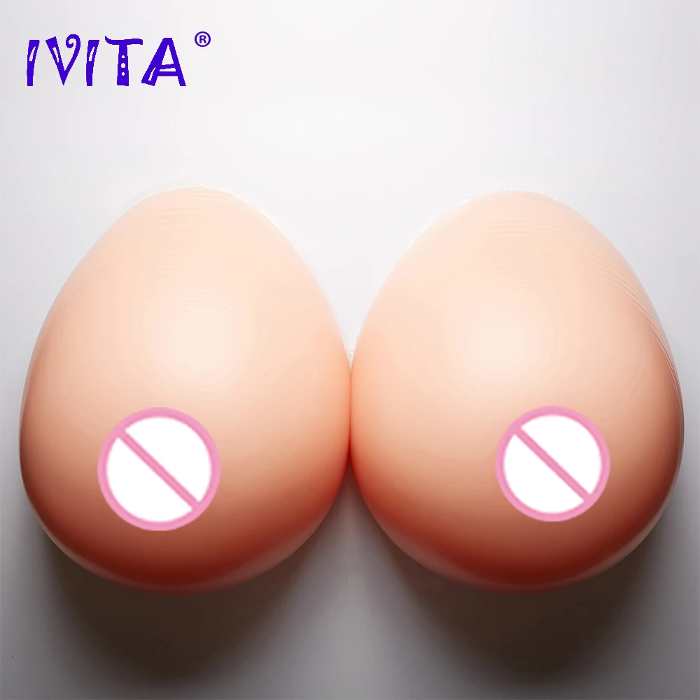 

IVITA 6KG 100% Full Silicone Breast Forms Realistic Silicone False Breasts Fake Boobs For Crossdresser Transgender Shemale