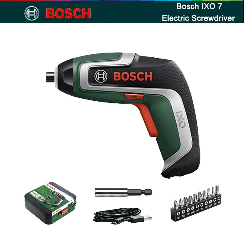 Bosch IXO7 Electric Screwdriver IXO 7th Compact Cordless Screwdriver Rechargeable Electric Drill 3.6V Portable Screw Driver