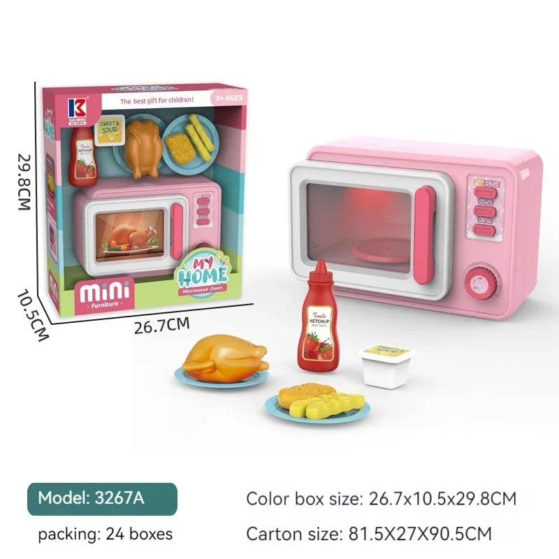 Mini Eletrodomésticos Brinquedos, Brincar de Casa Simulação, Máquina de lavar, Microondas, Conjunto Interativo Pai-Filho, Pequeno, Bebê