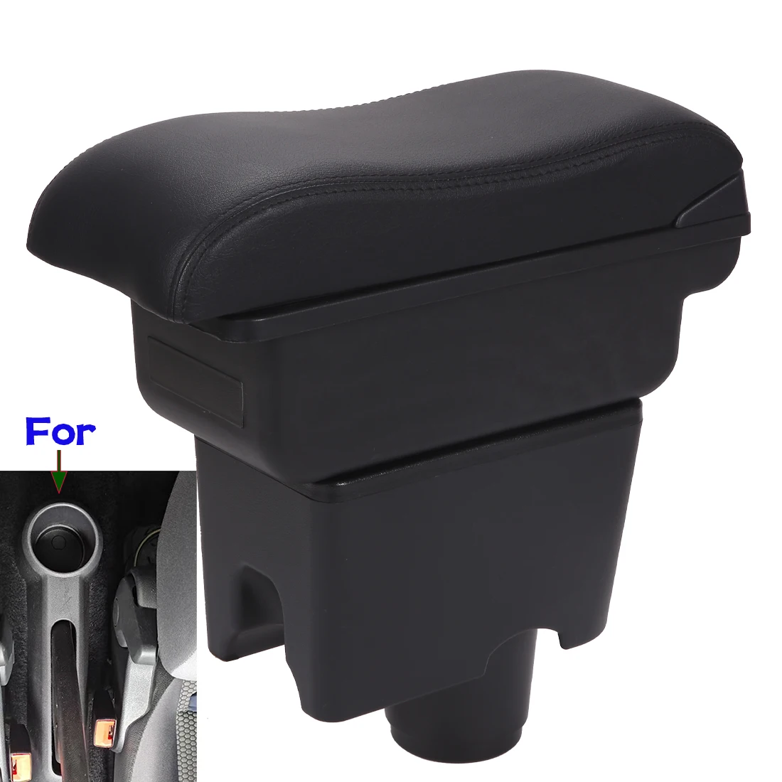 For Volkswagen UP Armrest Box For Skoda Citigo IV VW UP Seat Mii Car Armrest Console Auto Storage Box Cup Holder Car Accessories