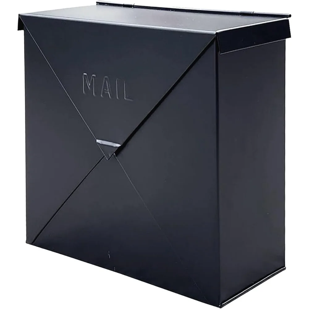 

Wall Mounted Waterproof Outdoor Mailbox 10x10x4 inch Black Classic Design