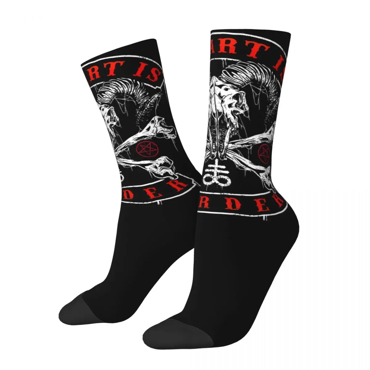 Men Thy Art Is Murder Deathcore Band Socks Warm Fashion Death Metal Socks Hip Hop Merch Middle TubeStockings Birthday Present