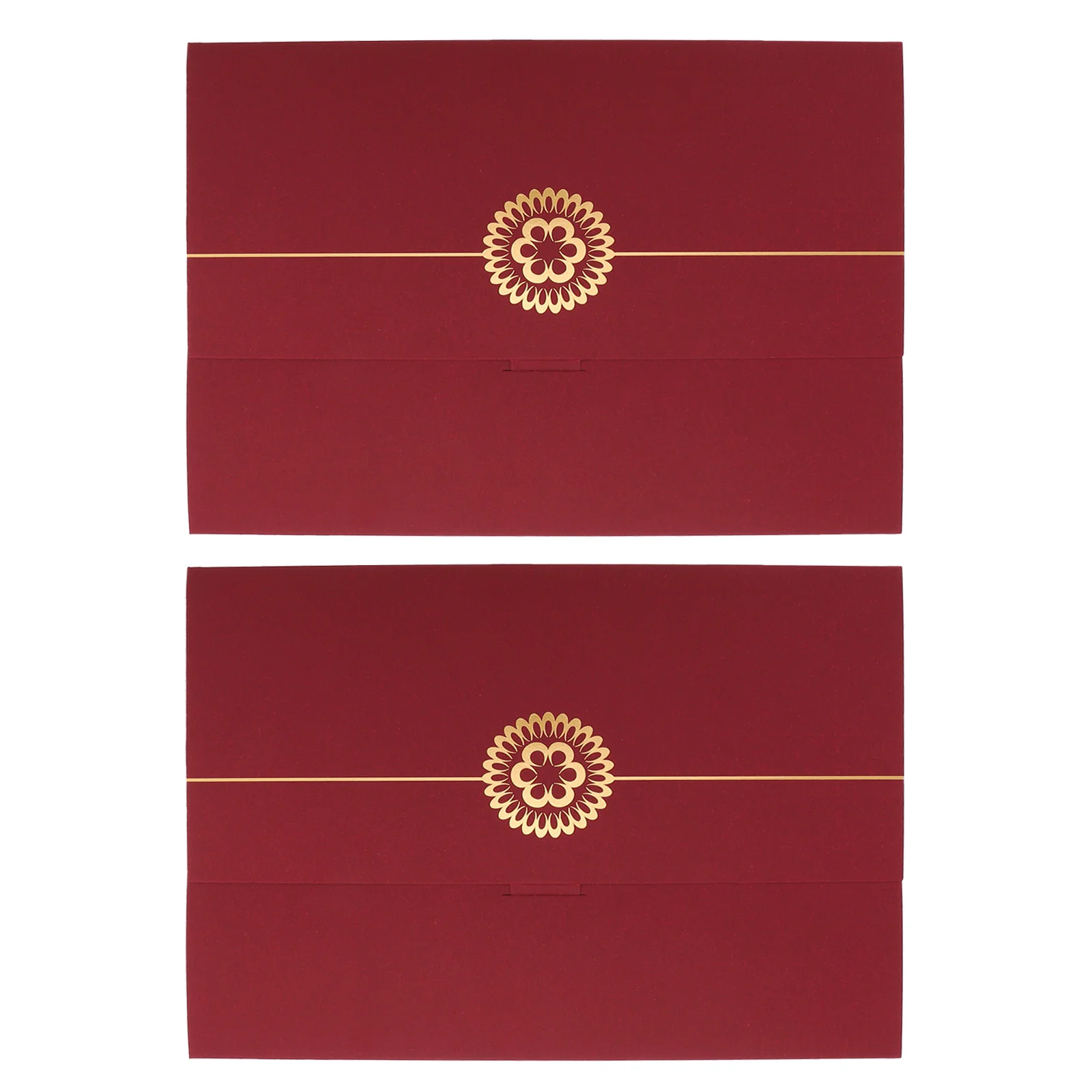 

2Pcs Certificate Holder Paper Cover Stylish for Awards Diplomas Photos Simple Office Document Covers