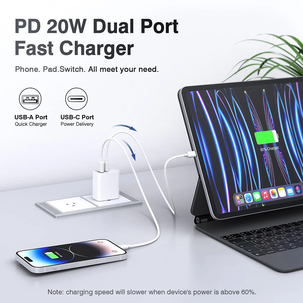 For Apple Original PD 20W Charging For iPhone 14 Pro Max 13 12 mini 11 Fast Charger X XS XR 7 8 6 Plus SE 2020 Phone Accessories