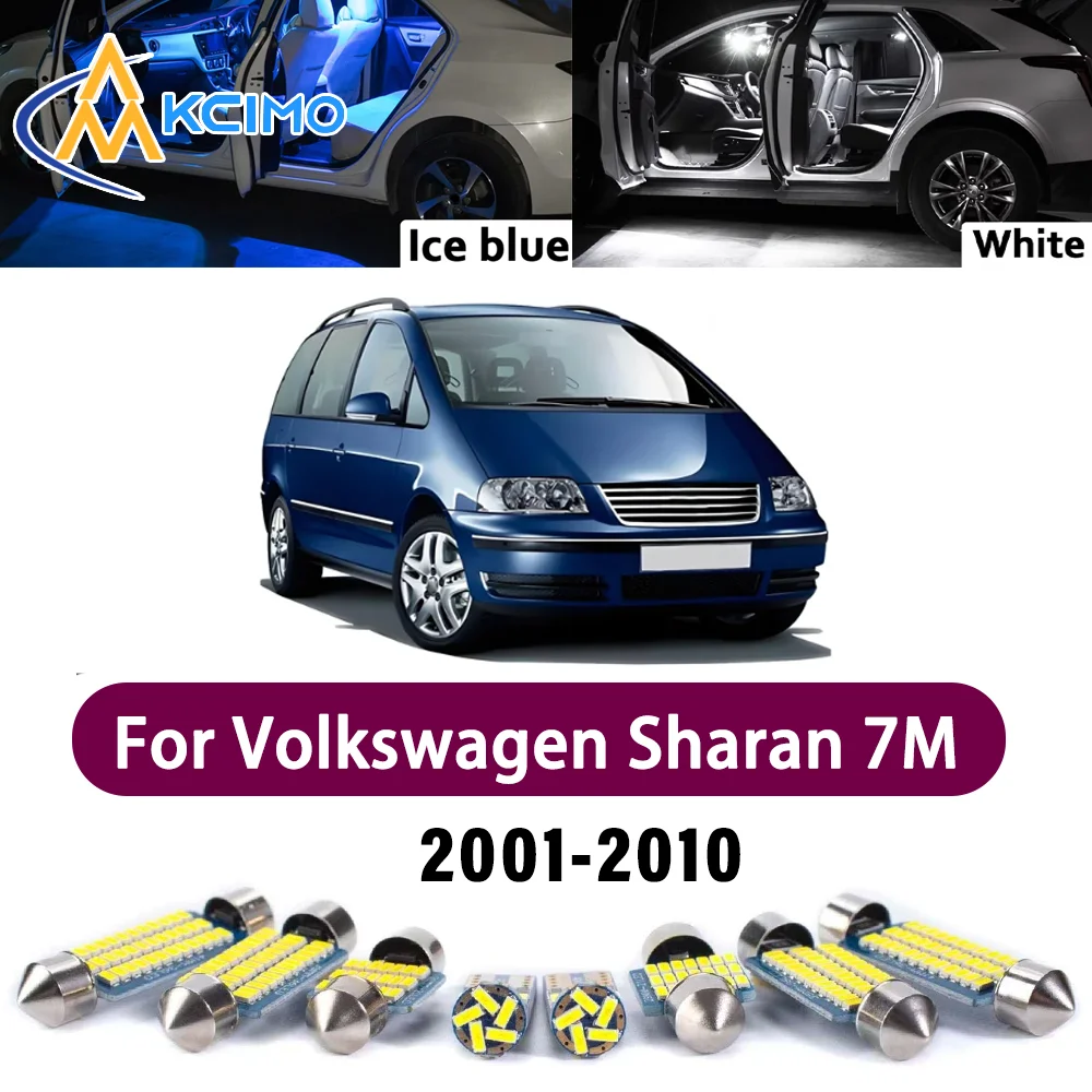 

LED Canbus Interior Reading Dome Vanity Mirror Light Kit For Volkswagen Sharan 7M 2001-2010 Premium Easy Install Bright Lights