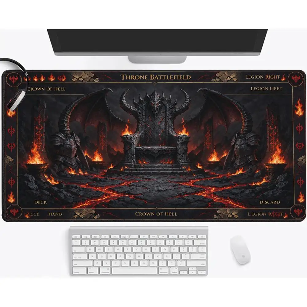 Ice Burst Magic Circle Gaming Mouse Pad Precision Tracking Thick Rubber Large Size For Fantasy Play