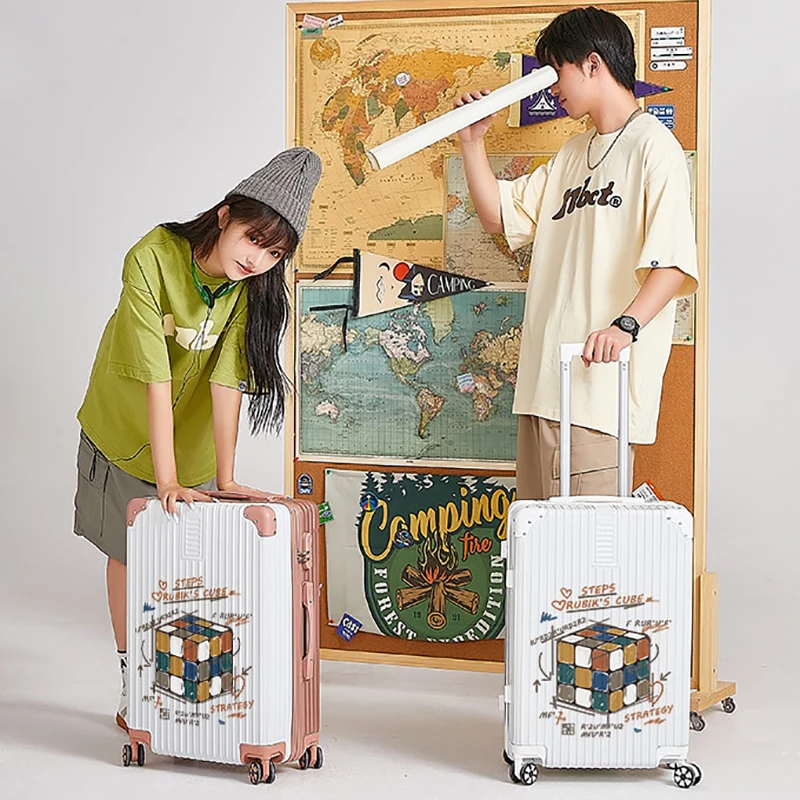 مجموعة الأمتعة PC + ABS أمتعة متينة مع حقيبة عجلات عالمية 20/22/22/24/26/28 بوصة حقيبة أمتعة تحمل عربة الصعود #6