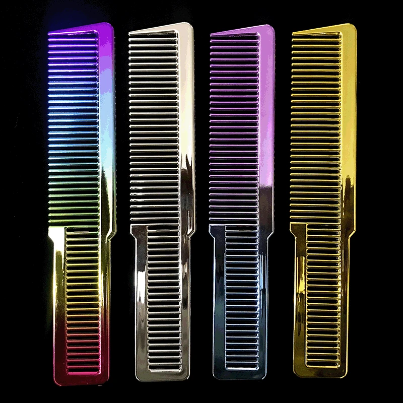 

Electroplating Haircut Hairdressing Comb Colorful Rainbow Comb Portable Barber Hairdressing Tool Men Hair Salon Combs Brushes